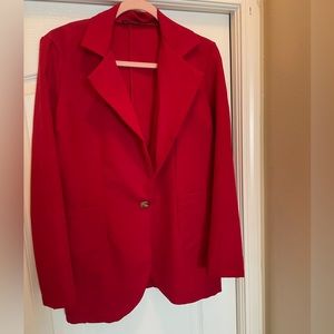 Red Oversized Blazer